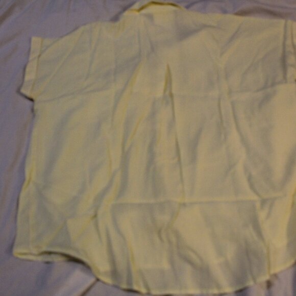 Ecothreads NWT Women’s Shirt Button-Up Short Sleeve, Soft High-Low Hem, Sz  M - Picture 2 of 4